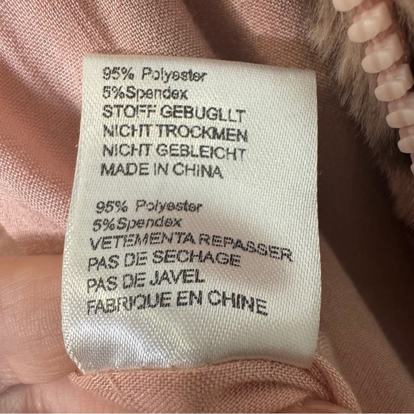 ANDTHEWHY Faux Fur Pink Leopard Print Jacket Coat Front Pockets Zip‎ Size Medium - Picture 10 of 12